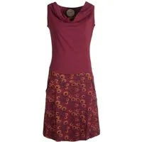 Vishes Sommerkleid Kleid Blumen-Muster, Wasserfall-Kragen und Taschen Hippie, Ethno, Goa, Elfen Style