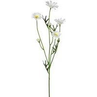 Kunstblume Künstlicher Margeriten-Zweig 61cm. Kunstblume Margerite, 7 Blüten Weiß, Gasper, Höhe 61.00 cm