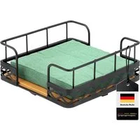bremermann Serviettenhalter Serviettenhalter für 33x33 Servietten, aus Bambus mit Metallrand, Bambus, Metall, (1-tlg)