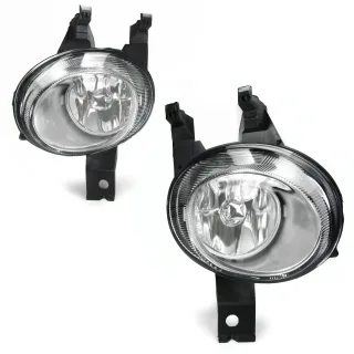 2x Nebelscheinwerfer NSW Klarglas Chrom + Birnen H1 SET für Peugeot 206
