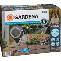 GARDENA Gartenschlauch Terrassen-Schlauchbox RollUp S (weiß) 15 m