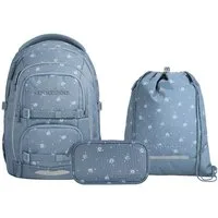 coocazoo Schulranzen Schulrucksack-Set PORTER, Bloomy Daisy 3-teilig (3-teilig), ergonomisch, Körpergröße: 135 - 180 cm, Easy-Grow-System