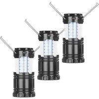 Taffstyle LED Gartenleuchte 3er Set Solar LED Campingleuchte Gartenlaterne Hängeleuchte, LED, Kaltweiß
