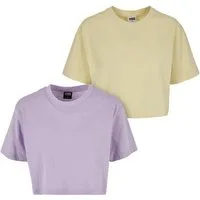 URBAN CLASSICS T-Shirt Urban Classics Damen Ladies Short Oversized Tee 2-Pack (1-tlg)