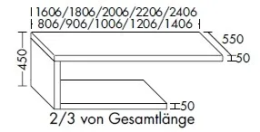 Burgbad Konsolenplatte gesamt 450x806x550 Betonoptik Grau, WPDJ080LA0294 WPDJ080LA0294