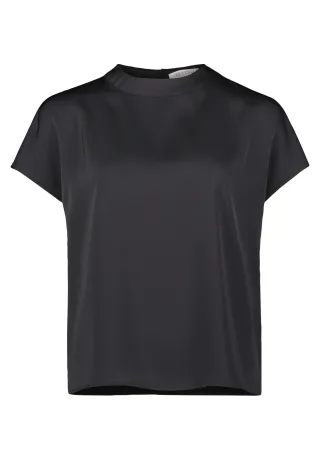 Betty & Co - Satin-Bluse schwarz - Gr. - 38