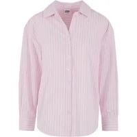 URBAN CLASSICS Klassische Bluse Urban Classics Ladies Oversized Striped Blouse