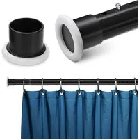 CALIYO Klemmstange Teleskopstange 210-260/260-310/310-360 CM Vorhangstange ohne Bohren, Ø 32 mm, Ausziehbar, Duschvorhangstange, Badstange, Gardinenstange, Kohlenstoffstahl, Ausziehbar, Klemmbar, Duschvorhangstange, Badstange, Gardinenstange
