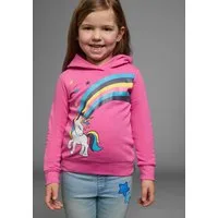 KIDSWORLD Langarmshirt EINHORN Regenbogen Langarm, Basic-Passform, bedruckt, aus Baumwolle