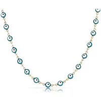 Made by Nami Edelstahlkette Türkisches Auge Halskette Damen Gold Edelstahl Schmuck, 40 + 5 cm Tochter Geschenke von Mama