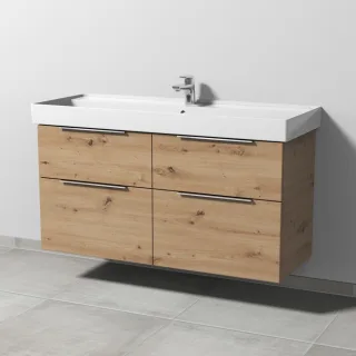 Sanipa 3way Waschtischunterbau zu Villeroy & Boch Collaro Waschtisch mit 4 Auszügen, Eiche Natural-T UM83885