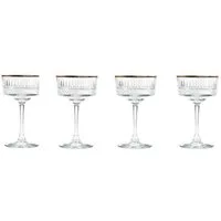 Pasabahce Champagnerglas 4 Stück 440436 Elysia Golden Touch Glas 4 L 260cc Champanger Elysia, 4-tlg.