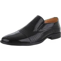 Coolwalk Eleganter Herrenschuh aus Kunstleder im Slipper-Stil Slipper (89858794) Blockabsatz Business-Schuhe in Schwarz