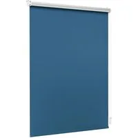 Verdunklungsrollo Thermorollo, 32,5 x 100 cm, dunkelblau [Stoffbreite 29,1 cm], jalousiescout, verdunkelnd, ohne Bohren, freihängend, Klemmfix, Thermo-Rollo Vollverdunkelnd Thermo-Beschichtung, energiesparend