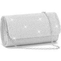 Keyura Abendtasche Damen Clutch Glitzer Abendtasche mit Abnehmbarer Kette (Elegante Kettentasche Crossbody Schultertasche, für Hochzeit, Party, Date, Ball, Festliche Anlässe)