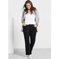 Sheego Jerseyhose Bootcut-Hose Elastische Twill-Qualität