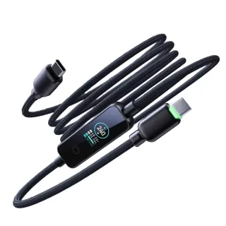 CM1 5A PD240W Type-C to Type-C Cable with TFT Display Screen PD3.1 Fast Charging Data Transmission Copper Core Line 1.2M