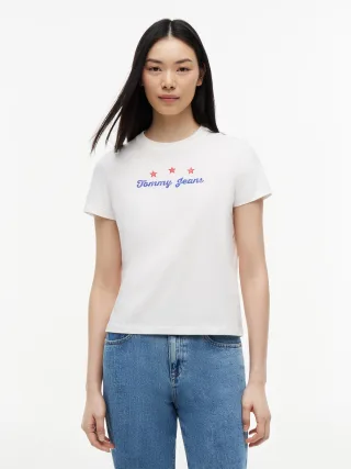 Tommy Jeans (PVH Group) - TJW REG NOVELTY STAR TEE Ecru - Gr. - XS
