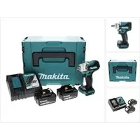 Makita Akku-Schlagschrauber DTW 300 RTJ 18 V 330 Nm 1/2" Brushless + 2x Akku 5,0 Ah + Ladegerät