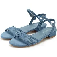 LASCANA Sommerschuh Sandale Sandalette, Sommerschuh mit geflochtenen Riemchen VEGAN