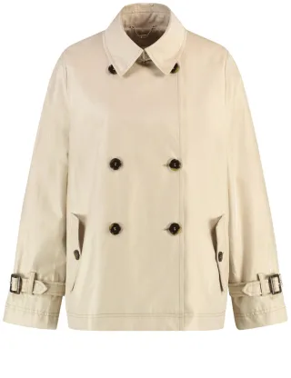 GERRY WEBER Edition - Outdoorjacke mit leichtem Glanz beige/weiß - Gr. - 38