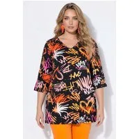 Angel of Style Tunika Bluse A-Linie Muster Schulter CutOut
