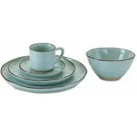 Mirabeau Geschirr-Set Geschirr 30er Set Biarré türkis, Steinzeug