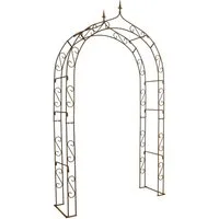 ESTEXO Rankgitter Torbogen Rosenbogen Edelrost 140 cm Rankhilfe Kletterhilfe Rosenspal