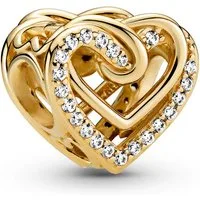 Pandora Bead 769270C01, Funkelndes Verschlungenes Herz Goldfarben