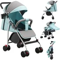 JEOBEST Kinder-Buggy Buggy Kinderwagen Kinderbuggy mit Liegefunktion für Kinder, Klein Zusammenklappbar, Tasche im Verdeck, XL Korb