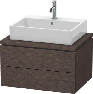 Duravit L-Cube Konsolenwaschtischunterbau wandhängend Eiche dunkel gebürstet Matt 720x547x400 mm - L LC581607272