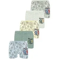 LOREZA Boxershorts 5er Set Jungen Boxershorts - Player - Bunt (Spar-Packung, 5-St)
