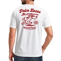 Neverless Print-Shirt Herren T-Shirt Backprint Surfing Design Aufdruck Palm Locos mit Print