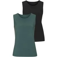 LASCANA Tanktop aus luftiger Baumwoll-Modal-Qualität (2er-Pack) Sommerliches Tanktop