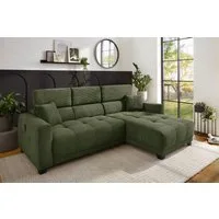 Jockenhöfer Gruppe Ecksofa Cremona L-Form, B: 263 cm, mit 30 cm elektr. Sitztiefenverstellung, 140kg Belastbarkeit je Sitz, Kopfteilverstellung & USB-Anschluss