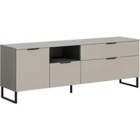 Home affaire Lowboard ADIO, Breite 185 cm, 2 Klappen, 1 Schubkasten, 1 Tür, mit Metall-Kufen (1 St), Sideboard, Kommode, TV-Schrank, Schrank, Wohnzimmerschrank, Anrichte