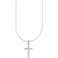Bruno Banani Kette mit Anhänger Schmuck Geschenk Silberkette mit Anhänger Kreuz, mit Zirkonia (synth)