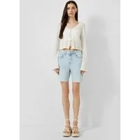 QS Jeansshorts Jeans-Hose MOM Bermuda-Jeans Mom / Relaxed Fit / High Rise