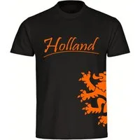 multifanshop T-Shirt Herren Holland - Löwe seitlich - Männer