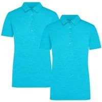 James & Nicholson Poloshirt Doppelpack Damen Funktionspolo für Freizeit und Sport Polo JN751 (Doppelpack, 2er-Pack) Atmungsaktiv und feuchtigkeitsregulierend, schnelltrocknend