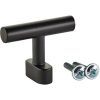 SO-TECH® Möbelgriff Möbelknopf T-BAR BA 16 mm, inkl. Schrauben (1-St), schwarz von SCHÜCO ALU COMPETENCE