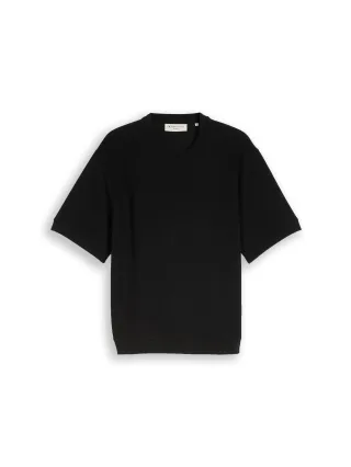 Denim Tom Tailor - Relaxed Fit T-Shirt im Sweatshirt-Style black - Gr. - S