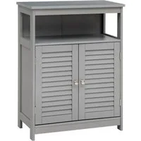 COSTWAY Badkommode, Badezimmerschrank, 2 Schubladen, weiß