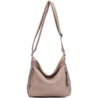 ITALYSHOP24 Schultertasche Damen Tasche Shopper Crossbody Handtasche Umhängetasche Beuteltasche, CrossOver Damentasche Hobo Bag Henkeltasche Reisetasche Leder Optik