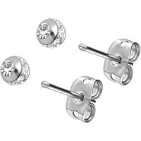 FILANGO Paar Ohrstecker Titan Ohrstecker EPOXY-RING-KUGEL + KRISTALL (Ohrstecker, 1-tlg)