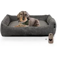 Rohrschneider Tierbett Hundebett Hundekorb Cordstoff, inkl. Gassibeutel