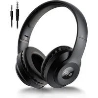 ibettertec Over-Ear-Kopfhörer, Kopfhörer-Radio mit Bluetooth 5.3 und AUX Bluetooth-Kopfhörer (Taktloses DSP-FM-Radio Kopfhörer, integrierter Akku, 3,5 mm AUX)