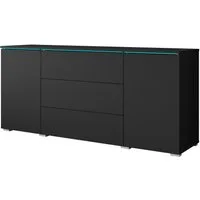 Home affaire Sideboard VERA, grifflos, verstellbare Einlegeböden, Wahlweise mit oder ohne Beleuchtung