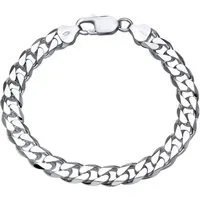 JEWLIX Panzerarmband JEWLIX Herren 925 Silber Panzerkette Armband, 8mm Breit Hochglanz 19cm