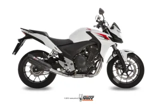 Sport Auspuff MIVV Suono Steel Black Honda CB 500 F / X Bj. 2013-2015 Typ: PC45/PC46 +ABE